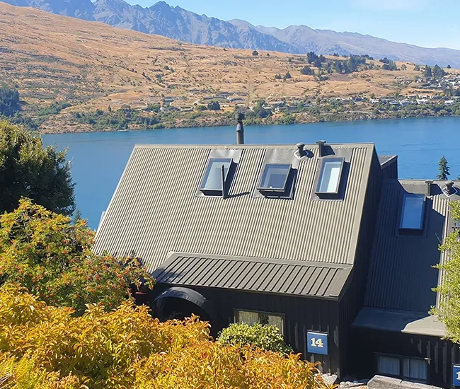 View over the roof of a unit at Ridge Resort